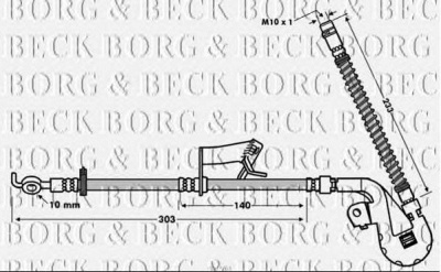 BORG & BECK bbh7763 -  Тормозной шланг